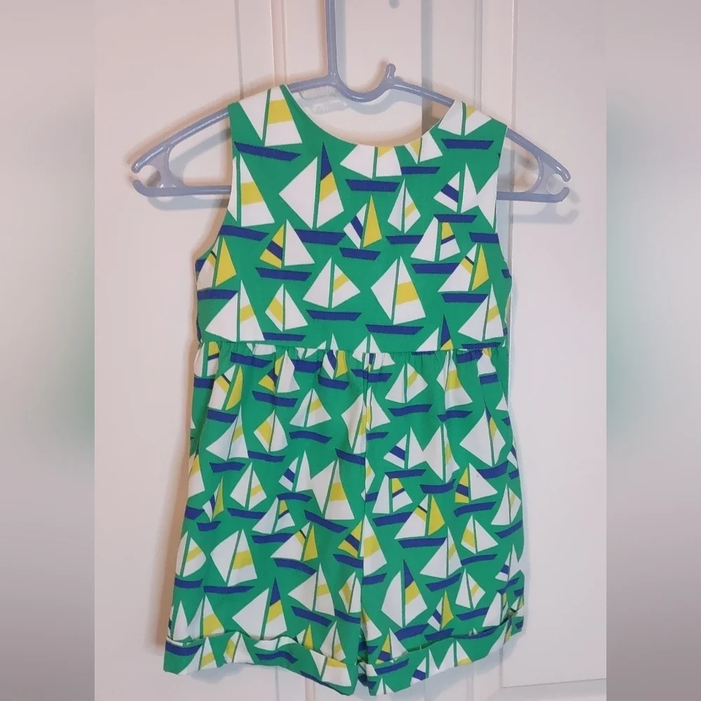 Vtg Kelly's Kids Sailor Print Romper Size 6